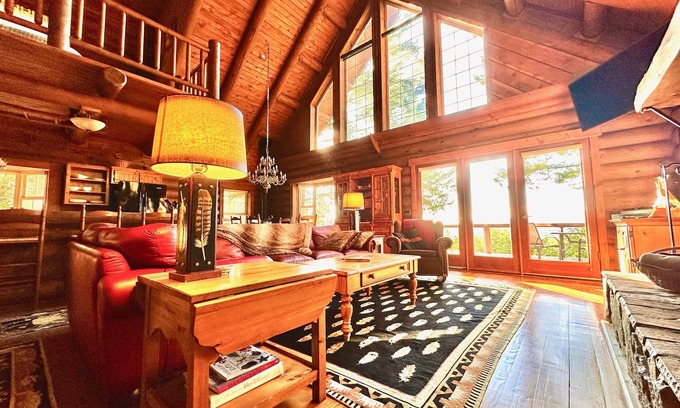 Rosario Cabin | Timber Lodge Log Home, 10 Person Theater Room, Hot Tub, Pool Table, Ocean Views!