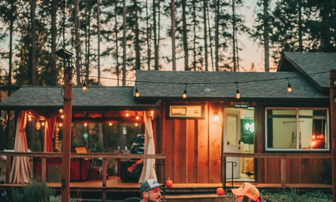Grants Pass Cabin | Tiny Cabin in the Woods | Hot Tub & Alpaca Rescue