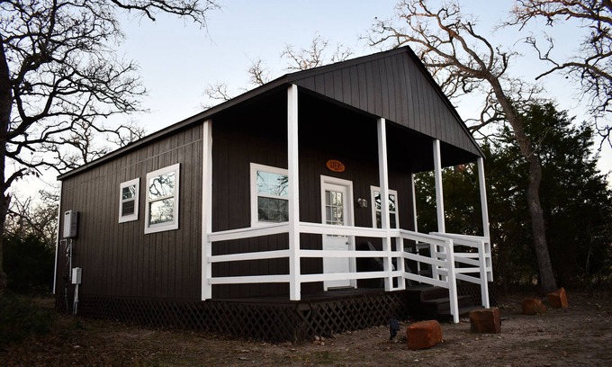 Ledbetter Apartment | Tiny Picturesque Cabin on Idyllic Ranch with lake view close to Round Top TX