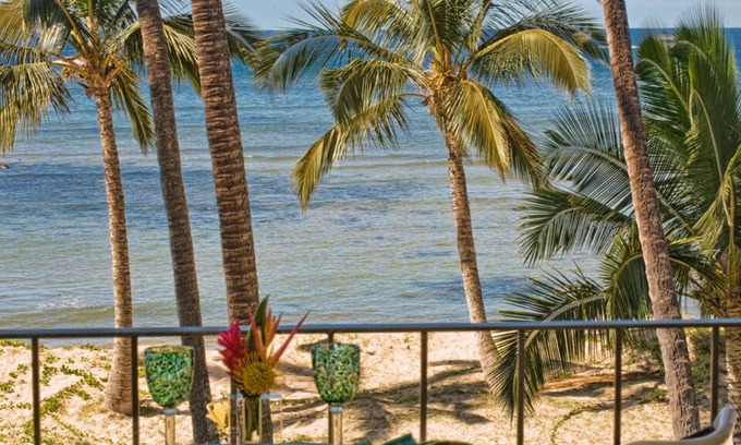 Kihei Condo | Top-Floor, Full A/C, Beachfront/Oceanfront Tropical Paradise Await