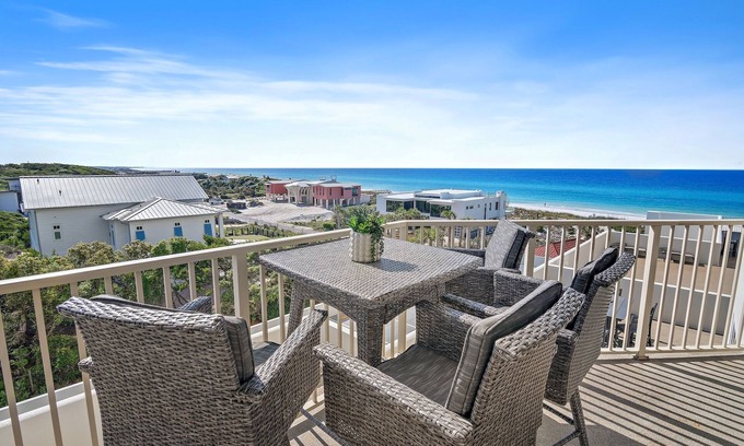 Sandestin Condo | Tops'l Resort Beach Manor Ocean Blue Chic Condo! Beachfront with private beach!