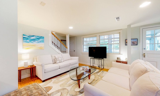 The Pines House | Town of Rehoboth Beach home near beach, tennis courts, grill, patio, W/D, WiFi