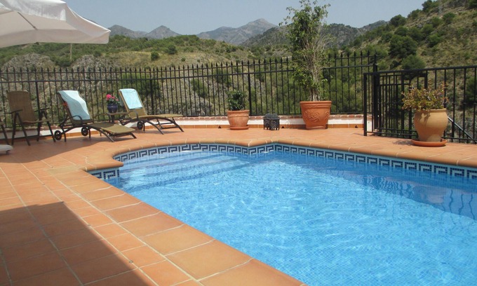 Frigiliana House | Townhouse with private pool, stunning mountain and sea views