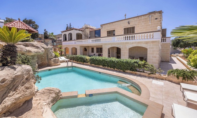 Santa Maria Estate Villa | TranquiI Villa Apartments Units Mellieha One Bedrooms own terrace & Shared Pool