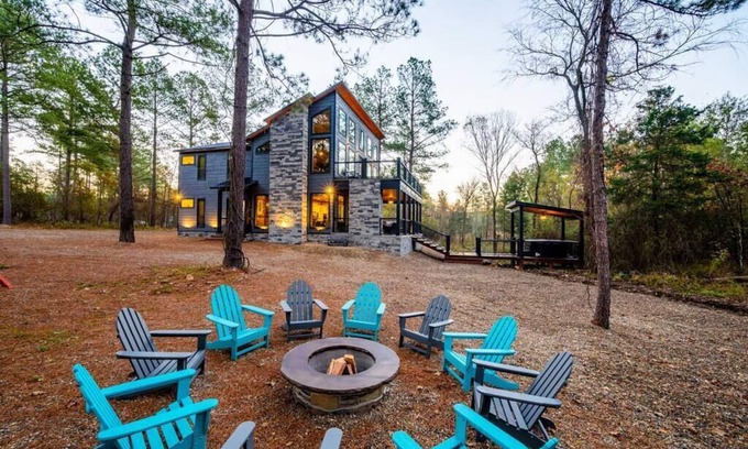Hochatown Cabin | Tranquil Haven - Sleeps 21 - Modern Rustic Luxury Retreat Among the Pines!