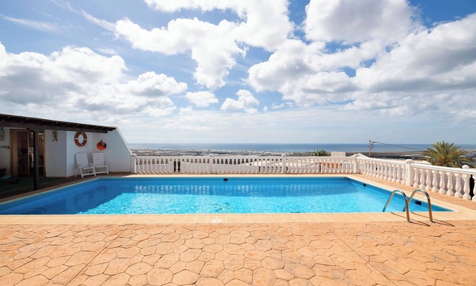 Guime House | Tranquil Villa Calera 2 with Shared Pool, Ocean View, Terrace & Wi-Fi; Parking Available