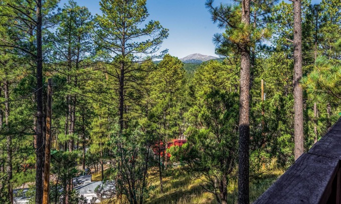 Ruidoso Cabin | Treetop Hideaway: 2 Bedroom, 2.5 Bath with Central A/C a Private Hot Tub!