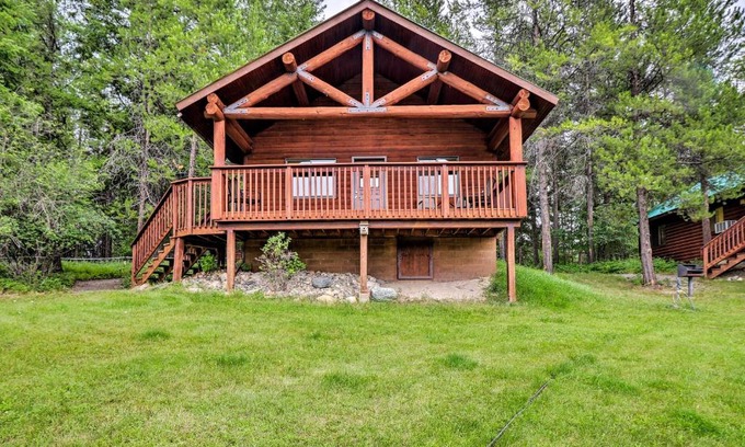 Trego House | Trego Cabin with Mtn Views, Easy Access to Lake