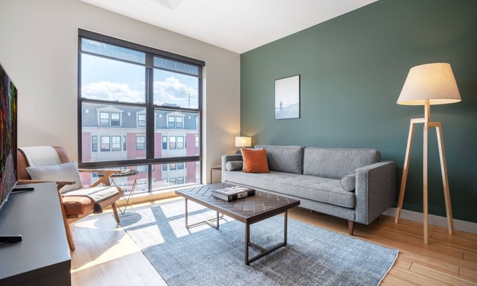 D Street - West Broadway Apartment | Trendy South Boston 1BR w/Gym, W/D, Doorman near the T by Blueground