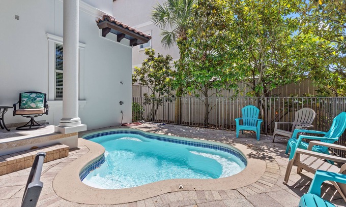 Cassine Village House | Triple-Balcony Villa Off 30A w/Private Pool, Just 296 Yards to the Beach