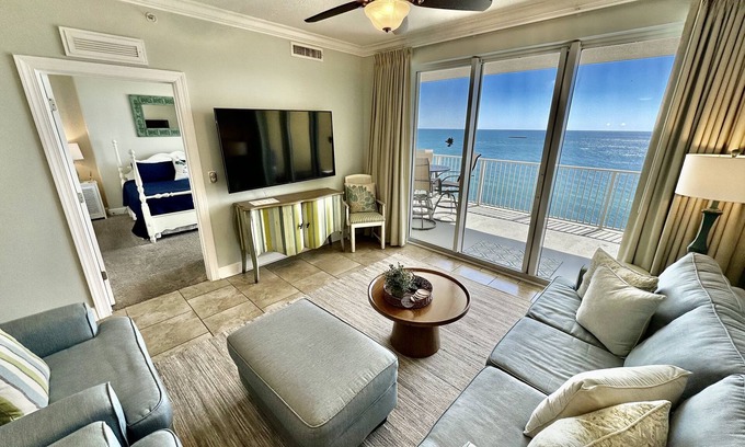 West Panama City Beach Condo | Tropic Winds 2 Bdrm, Upscale, Highly Rated, Free Beach Chairs and Umbrella!