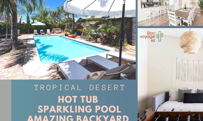 Paradise Valley Village House | Tropical Desert Vibe! Perfect Getaway w Pool&Spa