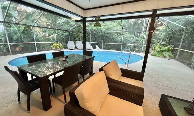 Indian River Estates House | Tropical Oasis With HEATED Pool, Just minutes from the Downtown and the Beaches.