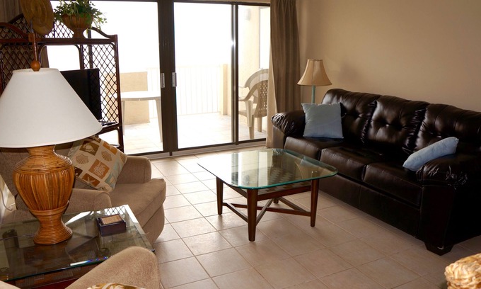 Gulf Shores Condo | Tropical Winds 801 Gulf Shores beachfront with balcony