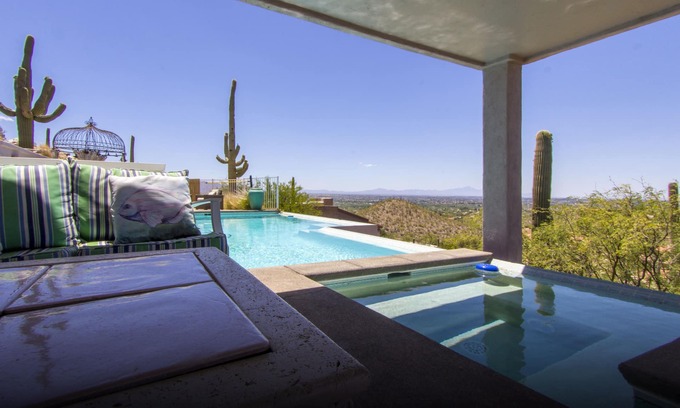 Rockcliff House | Tucson Hilltop Estate: Sleeps 9, Heated Pool & Spa, Game Room, Cantina, Gas BBQ