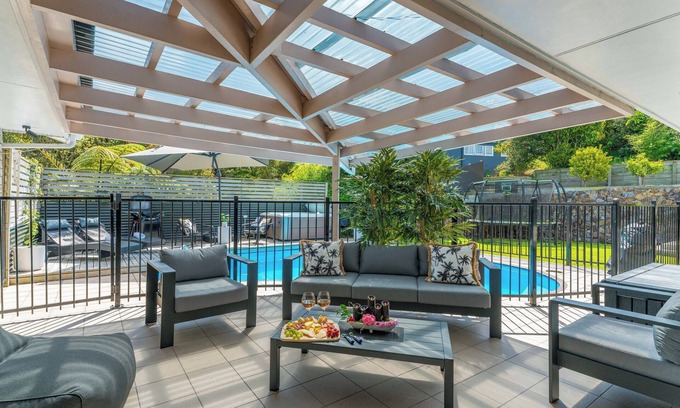 Hilltop House | Tuis and Pools - Lake Taupo Holiday Home