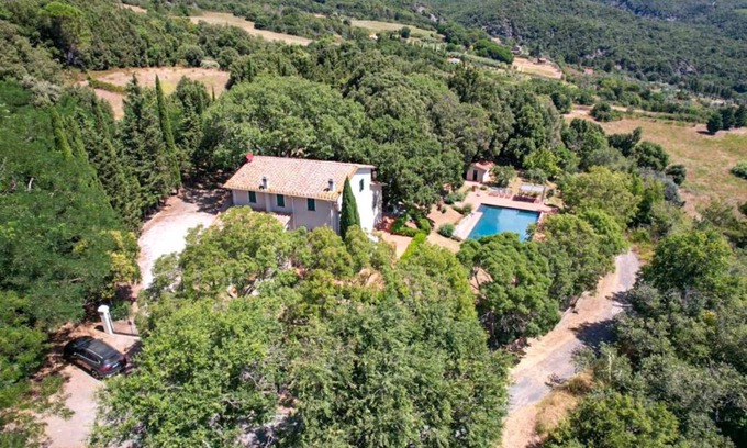 Riparbella Villa | Tuscan villa hill and sea view 10 minutes from the beach with pool, park privacy