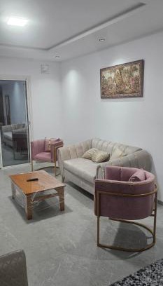 Monastir Apartment | two-bedroom apartment with a living room, kitchen and balcony