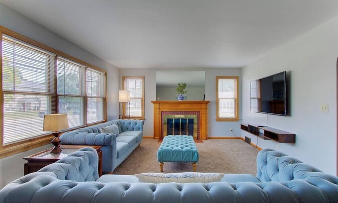 North Canton Apartment | Two Bedroom King Suite near Hall of Fame w/Garage