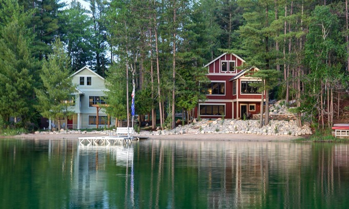 Mayfield Resort | Two Side By Side Luxury Lakeside Homes With Dock, Sandy Beach, Kayak/SUPs