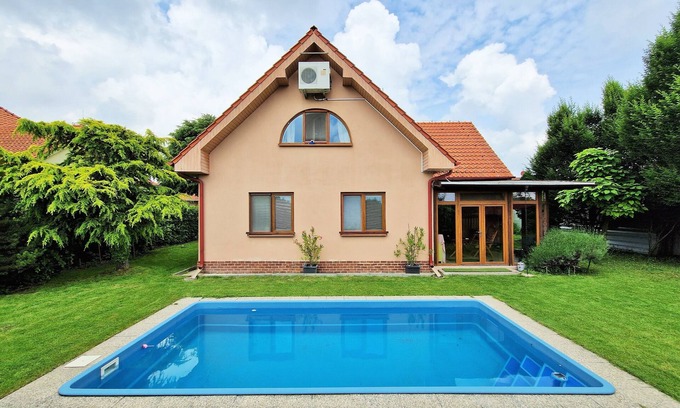 Dunajska Luzna House | two-story family house with 3 bedrooms, 2 bathrooms and pool ,