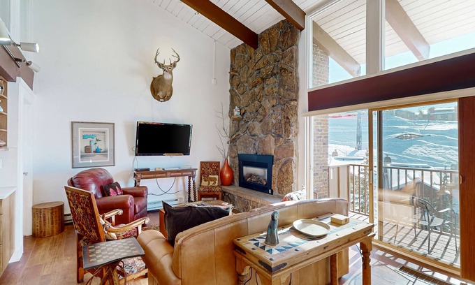 Steamboat Springs Condo | Two-Story Ski-In Condo w/Free WiFi, Gas Fireplace, Private W/D, Shared Hot Tub