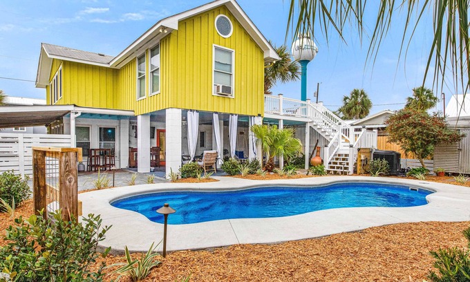 Tybee Island House | Tybee Oasis w/ Private Pool, Only 1 Block to Beach by Lucky Savannah