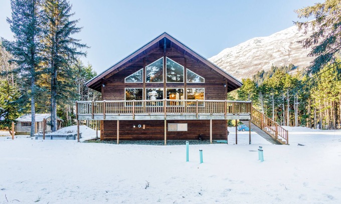 Girdwood House | Ultimate vacation retreat w/fireplace, gas grill, large yard, & firepit