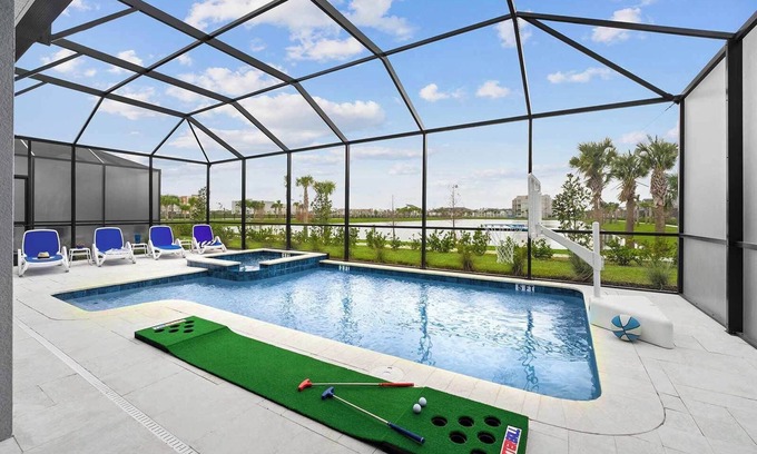 Florida Center House | Unbelievable Utopia | Centrally located home w/undersea theme BR, pool, theater