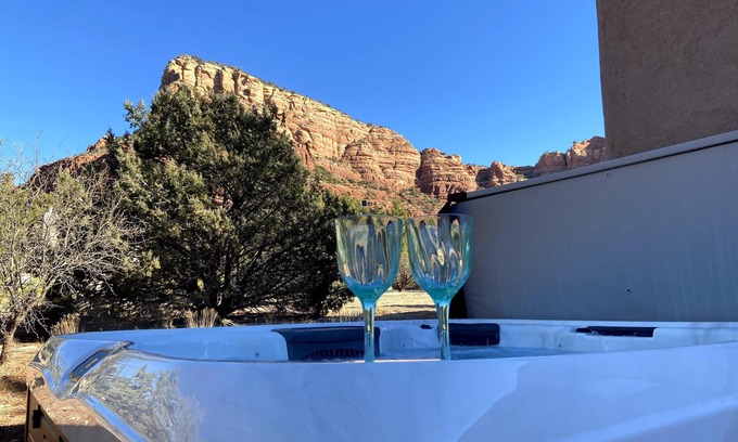 Sedona House | Unforgettable Chapel Rock Direct Window Views,Hot Tub, Patio, Wildlife Sightings!
