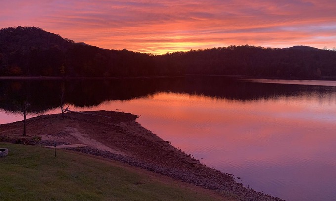 Hiawassee House | Unique lakefront townhome with serene 180' views of lake and incredible sunsets.