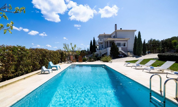 Spata-Artemida Villa | Unique Luxury villa Abelos near Airport and Athens centre, close to sandy Beach.