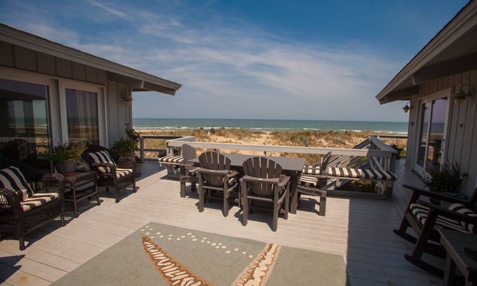 Sandbridge House | Unique, oceanfront oasis with lovely views from all decks, washer/dryer & AC