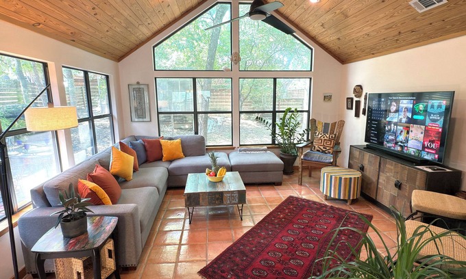 South Lamar House | Uniquely Austin Home, 3 Tier Deck, Galley Kitchen
