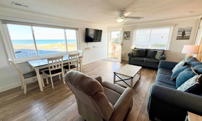 Kure Beach Apartment | UNIT #1 Crystal Shores, Ocean/Beach Front Apartment