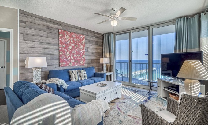 Navarre Beach Condo | UNIT 1404. CORNER UNIT WITH INCREDIBLE VIEWS! UPDATED DECOR AND MORE!