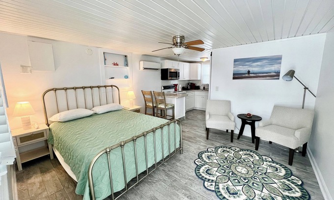 Kure Beach Apartment | UNIT #2 Crystal Shores Cozy Ocean Front Cottage
