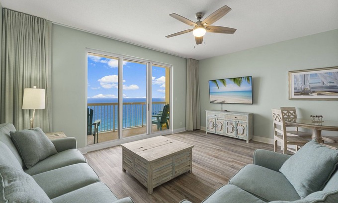 Panama City Beach Condo | UNIT 2003W! GREAT GULF VIEWS! WALK TO PIER PARK! NEWLY UPDATED!BCH SRVC INCL!