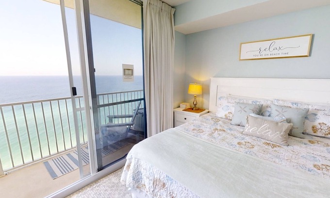 Panama City Beach Condo | UPDATED 2023 Gulf Front Master BR - Free Beach Chairs & Free Golf Everyday!