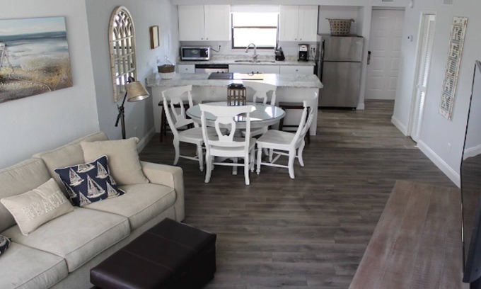 Marco Island Condo | Updated Cabana Unit with covered parking!7 night minimum.Now with washer dryer.