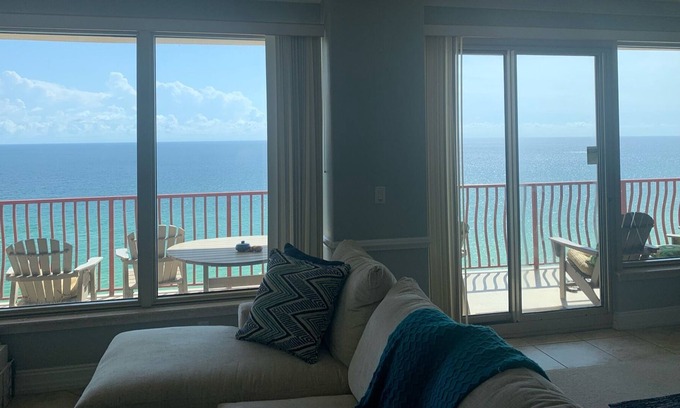 Gulf Lagoon Beach Condo | Updated furnishings, 3BR/3BA, 48ft Private Balcony, Heated Pool, Beach Chairs