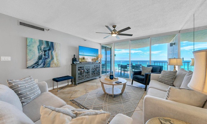 Miramar Beach Condo | Updated Gulf front w/incredible 5th floor views~ Golf included daily!