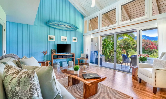 Princeville Condo | Updated, Surf-Chic Condo w/Amazing Mountain/Garden Views & Shared Pool/Hot Tub
