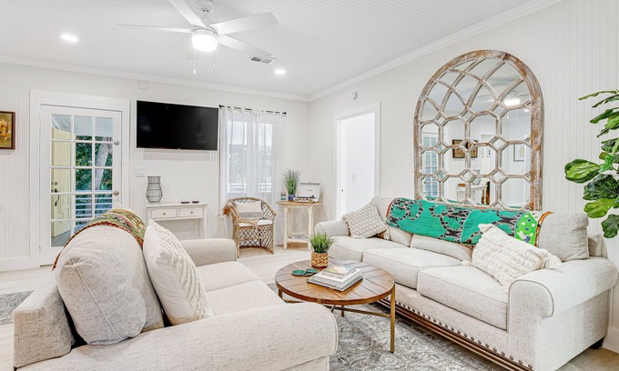 Folly Beach House | Upper Level of a Duplex with Two Decks, Lovely Interior & Free WiFi