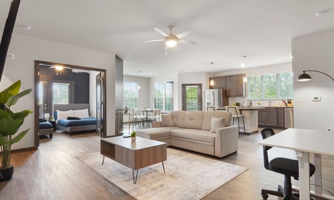 North Raleigh Apartment | Upscale King 5 Bed Suite—in North Raleigh!