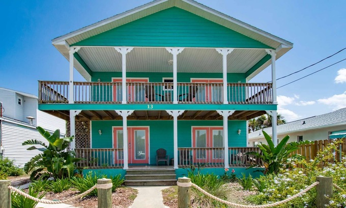 St. Augustine Beach Apartment | Upstairs Unit Beach House, Steps to Beach, HEATED POOL, Walk to Restaurants, $300 in Free Tickets!