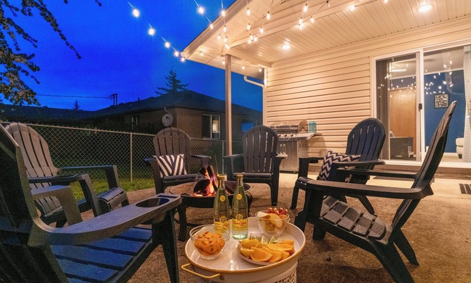Port Angeles House | Uptown Orcas with Fire Pit and High End Decor