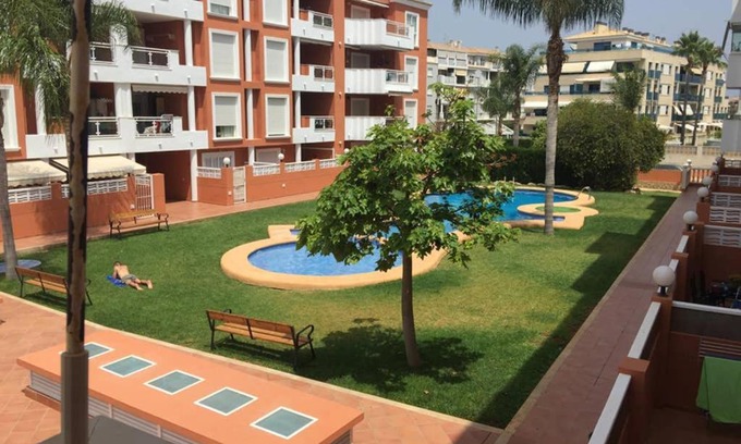 Denia Apartment | Urbanización con piscina Mar de Denia
