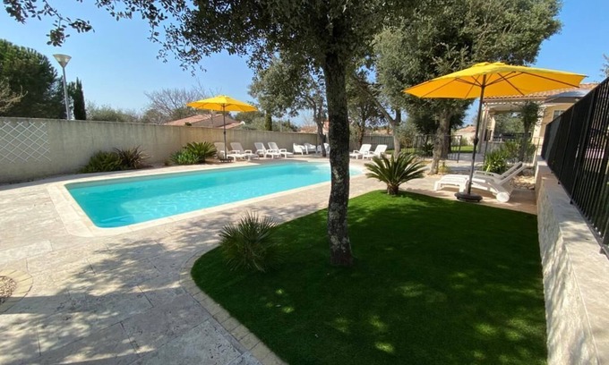 Saint-Siffret Villa | UZES, Villa + Annexe for 10 people with secure swimming pool