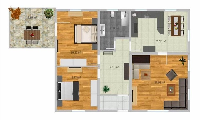 Schoenau am Koenigssee Apartment | Vacation apartment Untersberg, up to 4 persons, 110 sqm, 1 bedroom, balcony